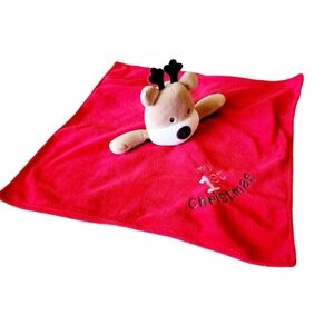 Baby Starters Lovey Security My 1rst Christmas PlushReindeer Red and Green 2015